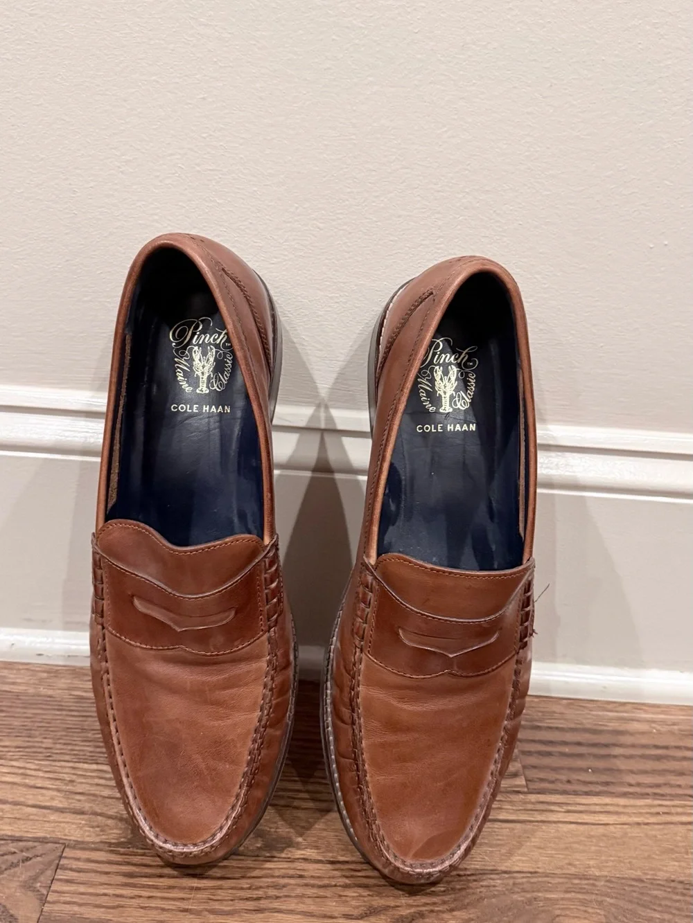 Cole Haan Tan Leather Penny Loafers